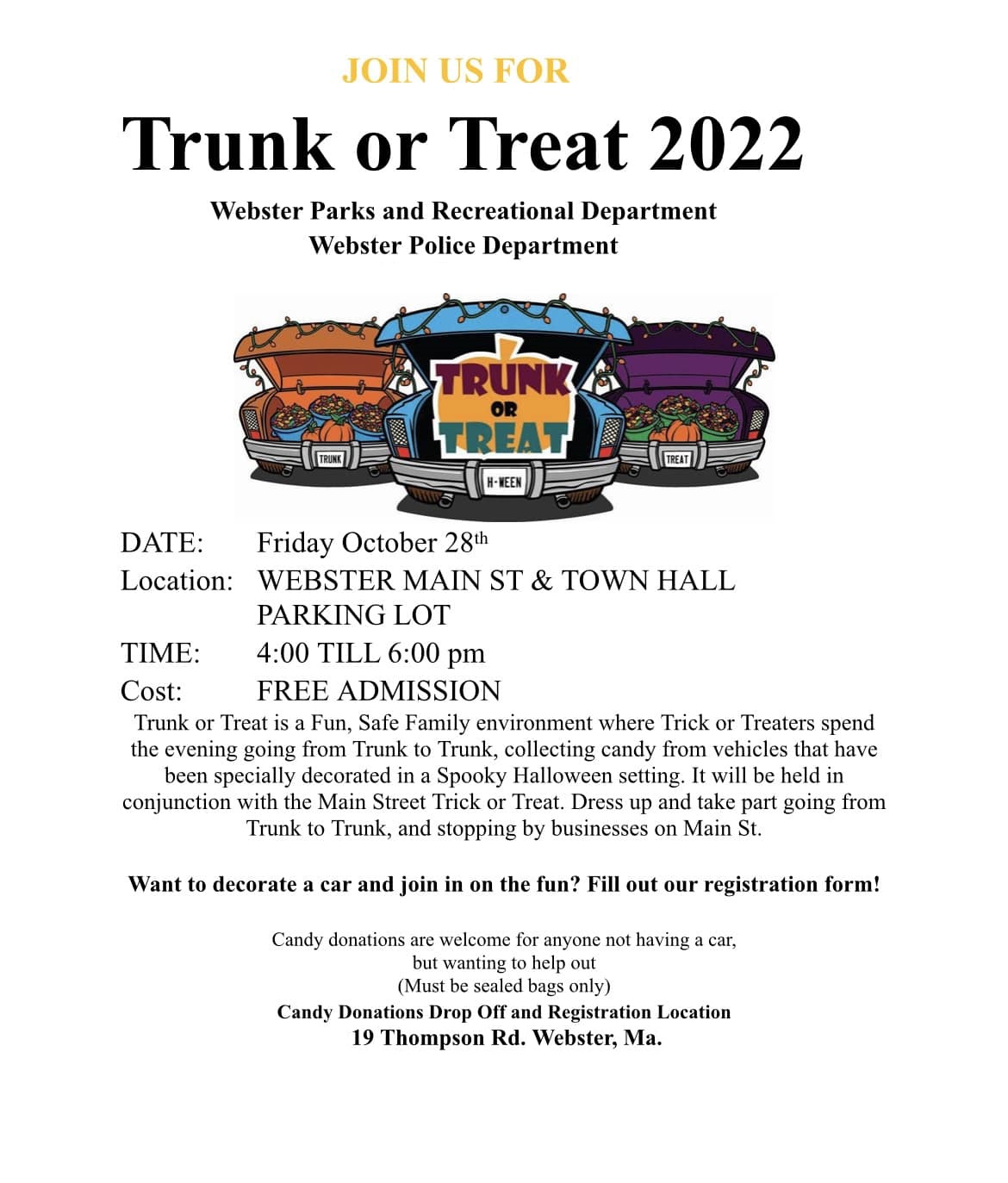 Trunk Or Treat (ster) THE LAKE 940